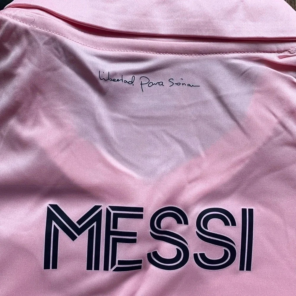 L Messi Inter Miami CF Pink Home Jersey & Shorts Set 2024/25 Youth Size XL New - Picture 6 of 8